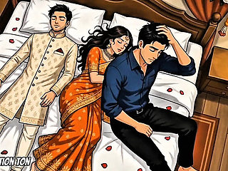 Indian Suhagrat Night – Husband Slept, Best Friend Fucked Her