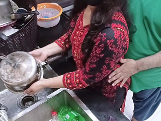 Pakistani Beautiful Maid Fucked In Kitchen While Busy In Work