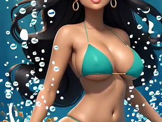 underwater Indian girl bikini (Ai model)