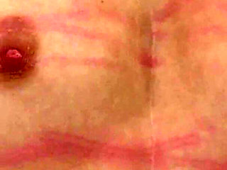 Blindfolded Chelsy breast whip