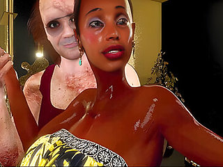 Coco Love Ebony Slut Fuck With An Old Hugly Man And His Friends