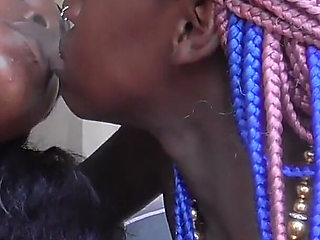 Lesbian Ebony Smoking
