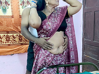 Desi Stepmom's Navel Seduction & Raw Passionate Overflowing Creampie