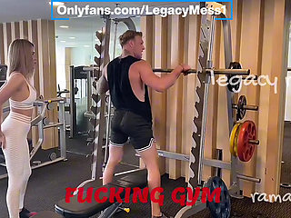 Outdoor Gym Fuck Exciting Public Fuck with Stunning Blonde Asian Shemale Fucks with Her Gym Trainer