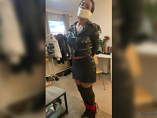 Latina Tied up and Gagged with Microfoam (hd)