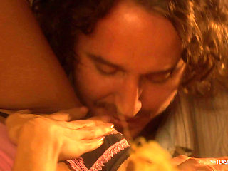 Housewife with blonde hair gets eaten out and fucked in the kitchen