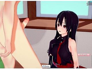 Akame Loses Her Virginity And Gets Creampied Twice By A Big Dick!! With Anime Girl