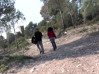 Amazing brunette picked up in a car, brought in an isolated place and screwed