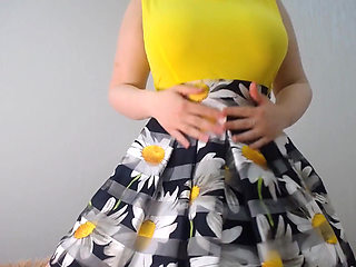 Virgin Girl Cum Hard After Dancing in Beautiful Dress