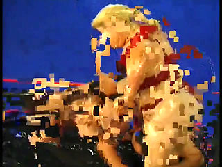 Nasty fatso lady Patty Parker is fond of getting her unstoppable body oiled and her cunt drilled with toy by curious dude