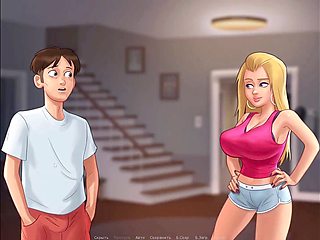 Big tit cartoon, hot blonde, in shower