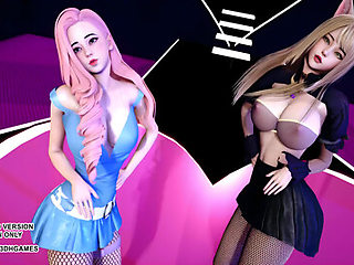 [mmd] Jun Hyo Seong - Good-night Kiss Sexy Kpop Dance Ahri Seraphine League Of Legends