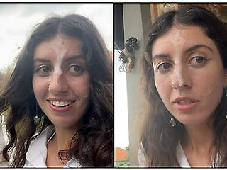 Katty West - Walking With Cum On Face In Cafe - Girl Eats Pizza And Swallows Cum - Cumwalk