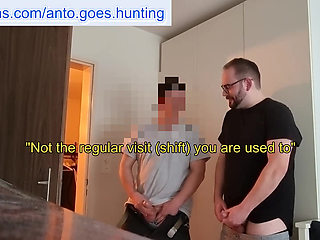 Straight Plumber Comes to Fix My Sink and Catches Me Jerking - We End Up Sucking Each Other