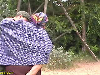 First outdoor orgy for grandma