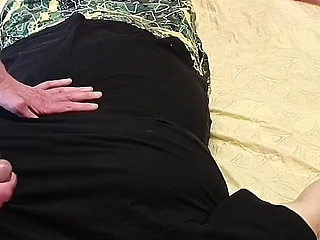 I Jerk off My Cock and Fuck My Stepmom in My Mouth to Cum on Her