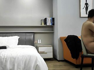 Cute amateur asian web cam girl playing with her toy