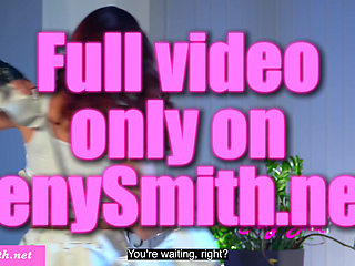 Jeny Smith a hot MILF, shows her tits and pussy to the guy. Will this go further than jerking off?