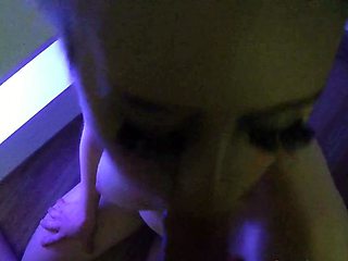 Rough Deepthroat by an Asian Amateur Babe in Dark Light