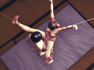 Hatano Miwa Oil Fuck - Big Ass Lifted for Intense Side-Fuck - Virgin Pussy Filled with Cum (Japanese 3D Hentai)