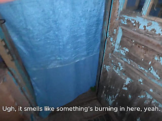 Soapy Naked Bodies in a Rural Shower