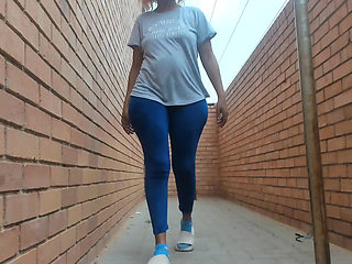 Risky outdoor flashing my big ass