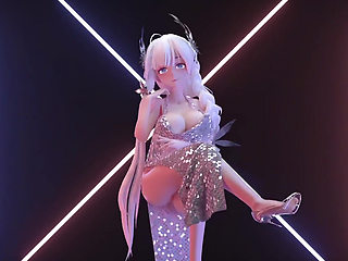 Phut Honsexy Dress Black Stockings White Stockings Big Tits Jiggling Pussy Exposed