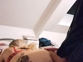 Sissy spreads her thighs for her client