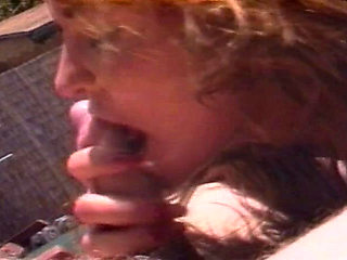 Busty Babe From Germany Sucking Cock at Pool