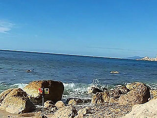 Strangers Caught My Wife Touching and Fucking My Big Cock on a Public Nude Beach - Real Amateur French - Misscreamy