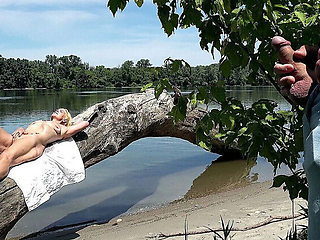 Hairy Granny Takes Hard Anal on Beach - Outdoor Fuck with Saggy Tits