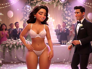 Cuckold Husband Lets All Guests Touch His Bride on All Fours at Wedding Reception (ai Generated)