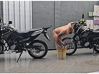 A Promiscuous Married Woman Works At A Car Wash Completely Naked To Attract More Customers