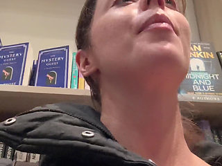 Shopping for Books with My Vibrator in! Hopefully I Don't Cum Too Loud!