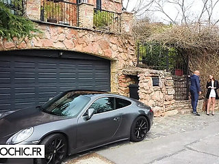 Real Estate Agent Seduced Into Threesome - Petite Blonde Wife Fucks Two Big Cocks