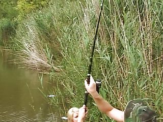 A Stunning Looking German Blonde Gets Banged Near the Lake