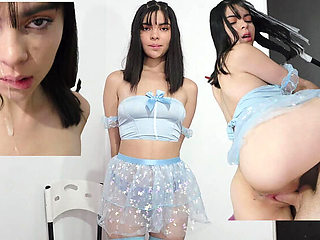 Laura's Sexy Princess Costume Pleases Boss - Blowjob & Facial Cumshot on Teen Latina