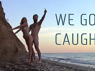 Public Sex on the Beach - We got Caught!