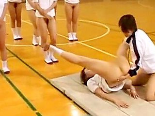 japanese schoolgirls Hairy Pussies Hot Asses Stretch During Gym Class