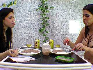 Lesbian White Leggins Fetish and Pee in the Leggins