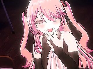 Hentai redhead gives blowjob and having sex