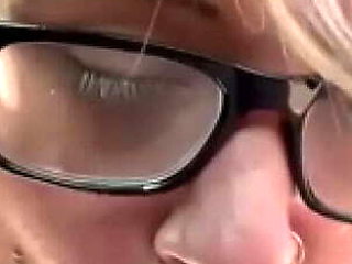 Real Hooker With Glasses Kneels in Public for Old Man's Cum Load - Amateur Blowjob & Cum in Mouth