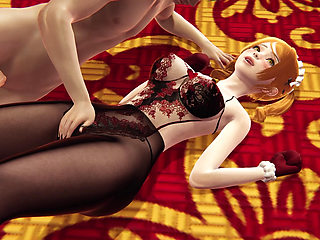 Holiday Bunny Hentai: Hot Christmas Cosplay in Pantyhose, G-Spot Stimulation, Fingering, and Double Hole Vibrators Happy Squirt