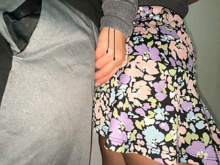 Big-assed Woman Touches a Stranger's Erect Penis. Flash Dick!!