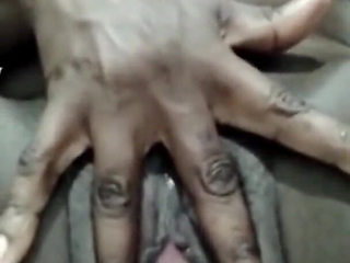 Rubbing Fingering My Wet Big Labia Pussy
