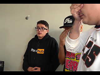 Nerd Guys Fuck Their Latina Boss with a Giant Ass and Fill Her Pussy and Face with Cum