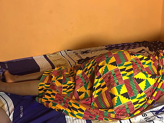 Stepsister on My Bed Wearing Only Panties (african Homemade)