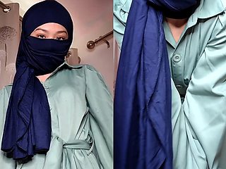 A cute muslim girl doing porn.