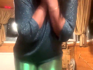 Shiny Leggings Cameltoe Dance Tease