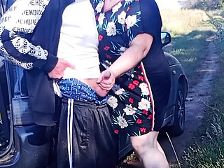 Stepmom Helps Me Pee Then Sucks My Dick in Public - Zona901 Russian MILF